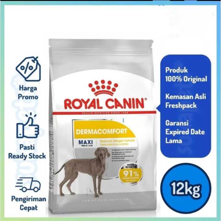 Royal Canin Maxi Dermacomfort 12kg Makanan Anjing Dewasa -Canine Care Nutrition(intant -samday)