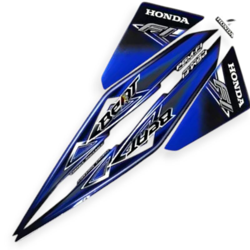 RB stiker striping motor honda beat fi 2013 beat esp hitam biru lis bodi standar berkualitas