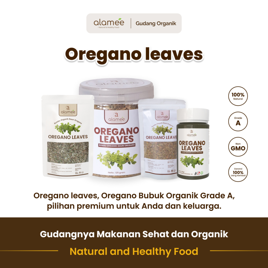 

alamee bumbu organik oregano tanpa bahan tambahan meningkatkan cita rasa sehat pada hidangan Anda