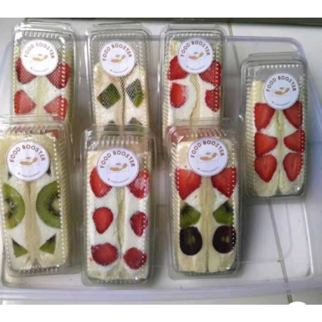 Ay00 [isi50] Mika MMP Sandwich Segitiga / Tray Kotak Sandwich / Mika Roti Lapis Roti Bakar Segitiga