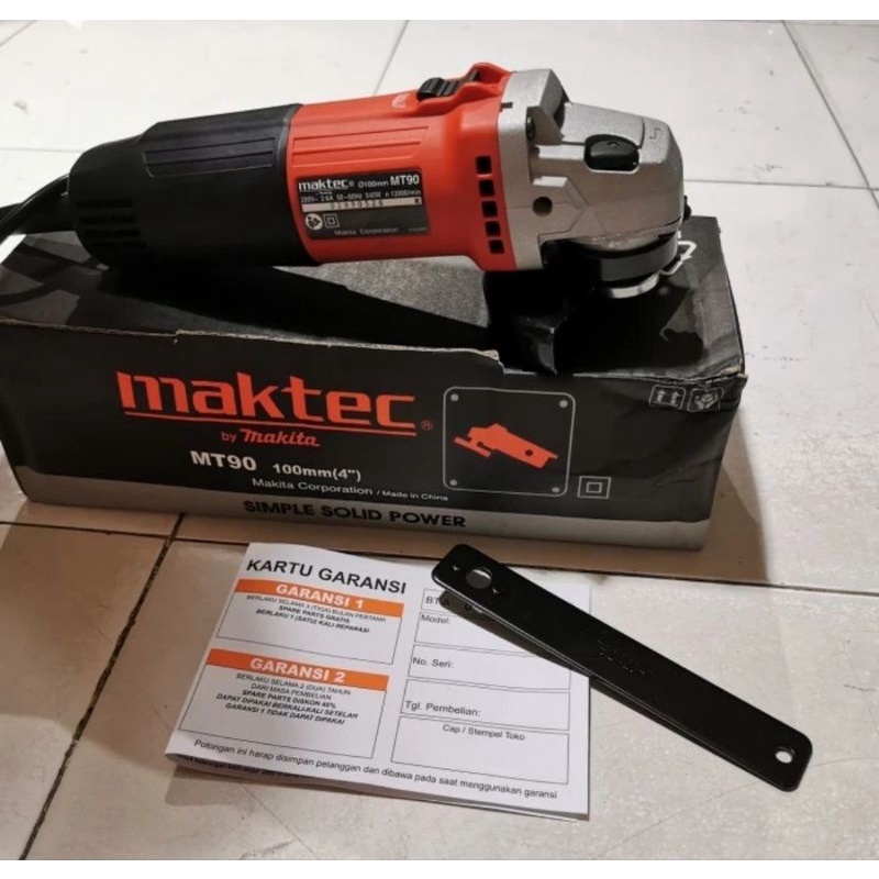 ORIGINAL Maktec MT90 Mesin Gerinda Tangan 4 Inch Angle Disc Grinder Gurinda Grinda Grenda Listrik x 