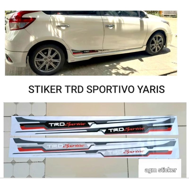 Stiker Yaris trd sportivo / sticker yaris trd / Stiker List body samping TRD Sportivo Yaris / Stiker