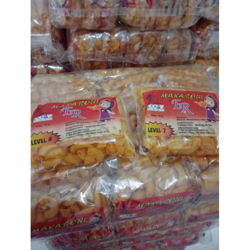 

makaroni ER pedas level 1/10 isi 24 Pcs paket hemat