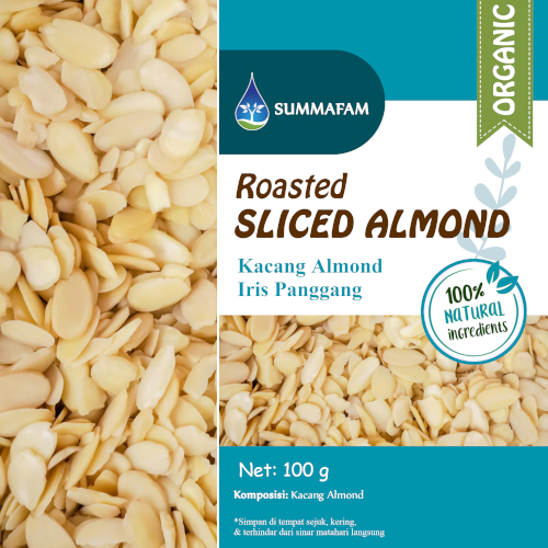 

summafam kacang almond slice panggang matang - almond slice roasted