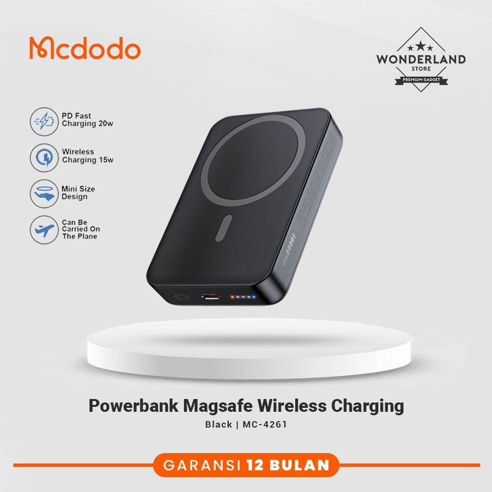 Mcdodo PB Magsafe Magnetic Powerbank Wireless 20W Fast Charging PD