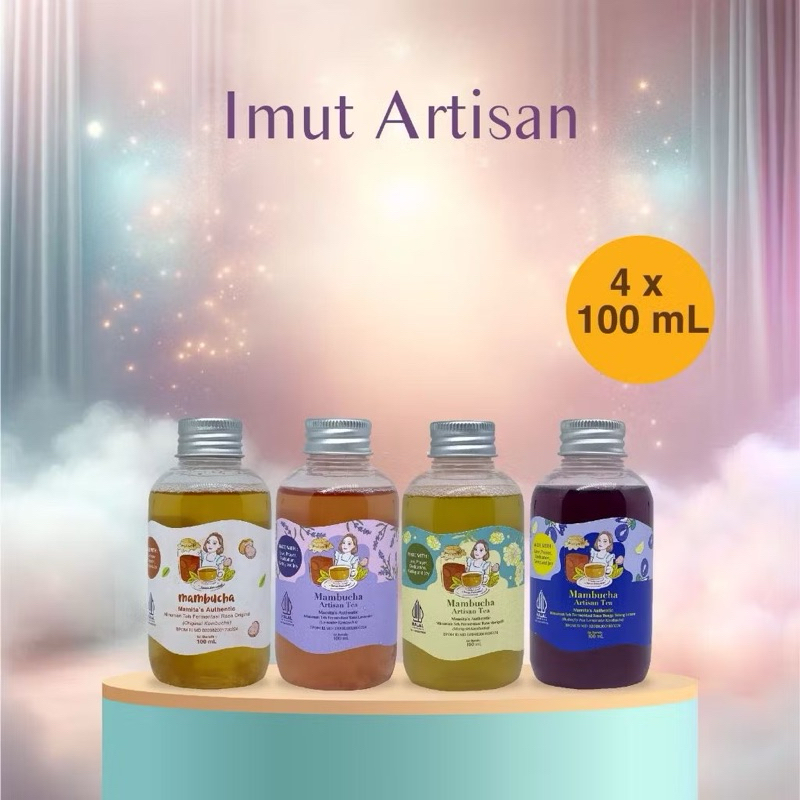 

Mambucha Paket Imut Artisan Tea Kombucha isi 4 pcs x 100ml