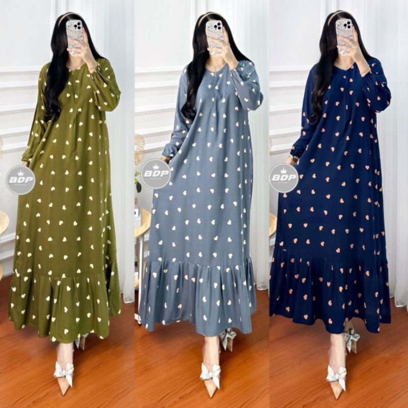 gamis rayon adem murah/gamis harian
