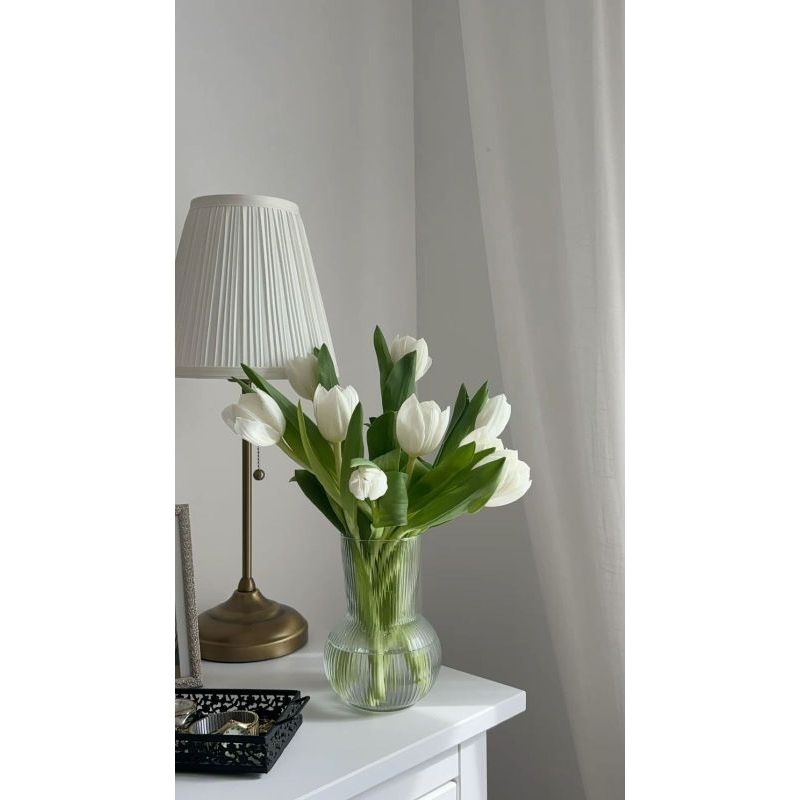 VAS BUNGA KACA BESAR | CLEAR GLASS VASE | VAS BUNGA KACA AESTHETIC NORDIC SCANDINAVIAN