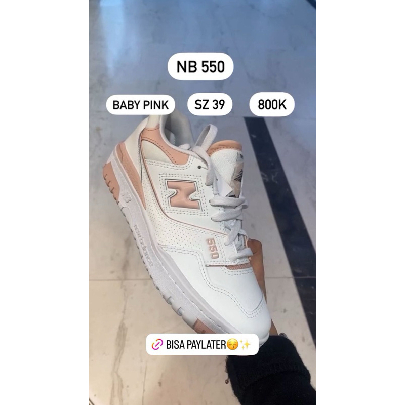 New Balance 550 Pink NB 550 SHOES JASTIP SPORT STATION ORIGINAL 100%