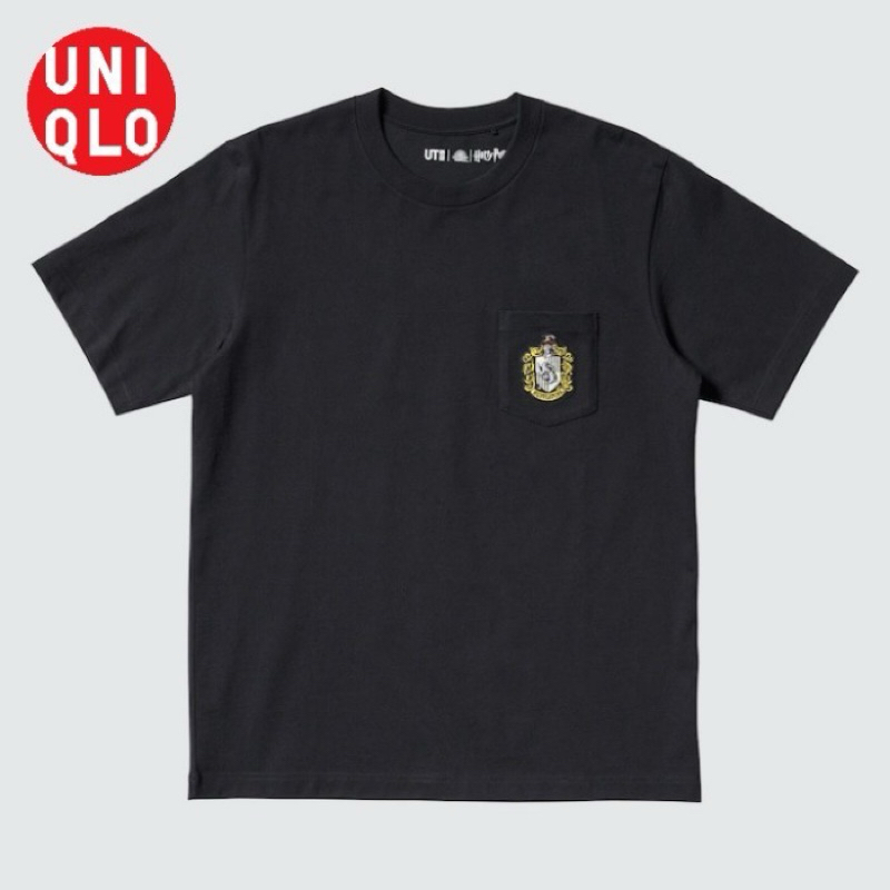 JASTIP Kaos Uniqlo UT Harry Potter Hufflepuff and Harry’s Wand (Original UT)