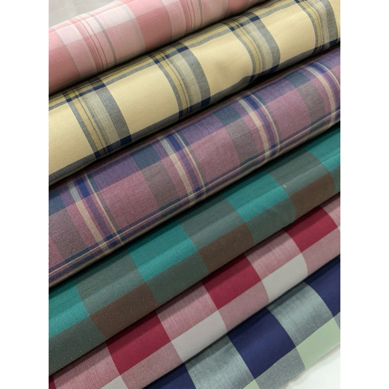 Kain Kotak-Kotak / Kain Katun Kotak / Kain Katun Premium