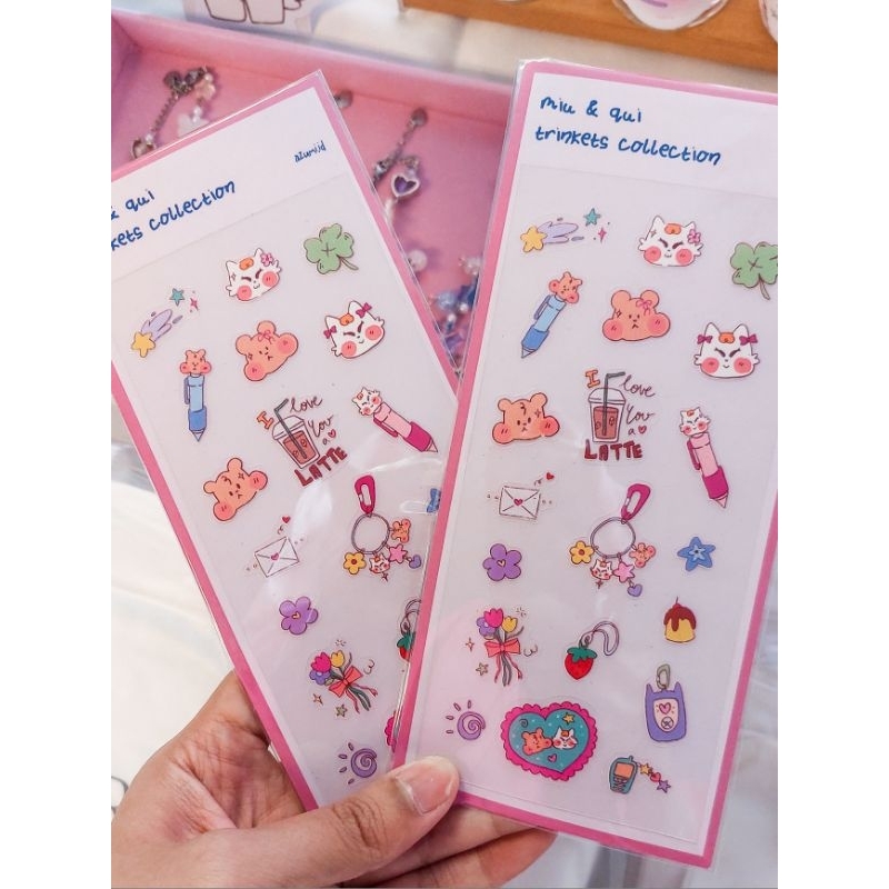 

Miu & Qui "Trinkets Collection" UV Sticker Sheet Deco