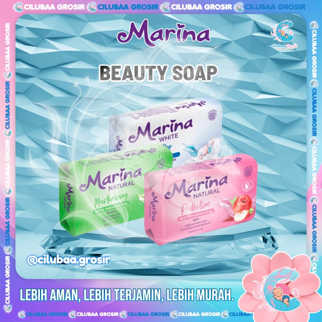 Marina Soap Bar 60gr || Sabun Mandi Marina || Sabun Batang Marina | Healthy and Extra Moisturizing
