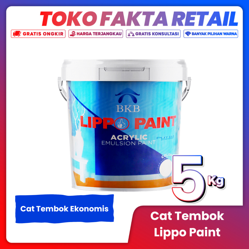 Cat Tembok Lippo Paint 5 kg Cat Murah Berkualitas