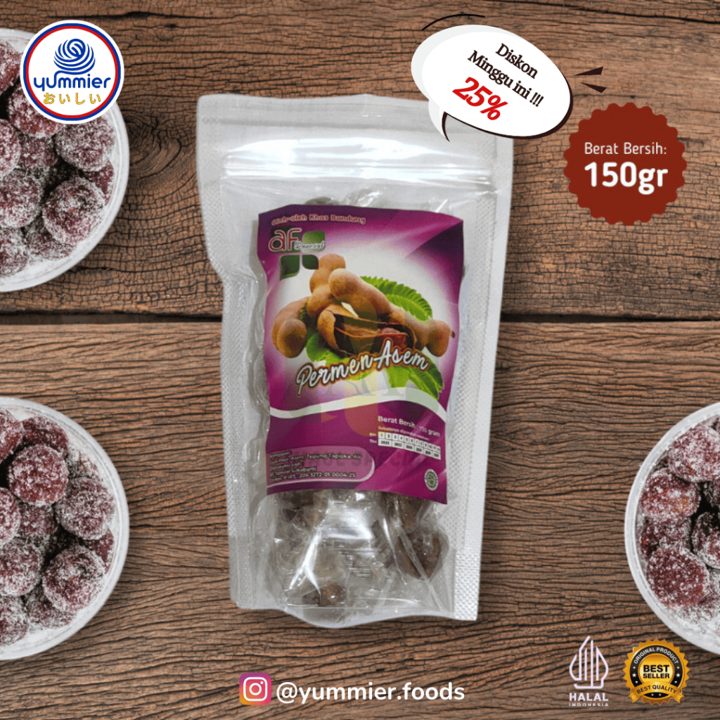 

Permen Gula Asem Tamarind Candy Berkhasiat AF 150 Gram