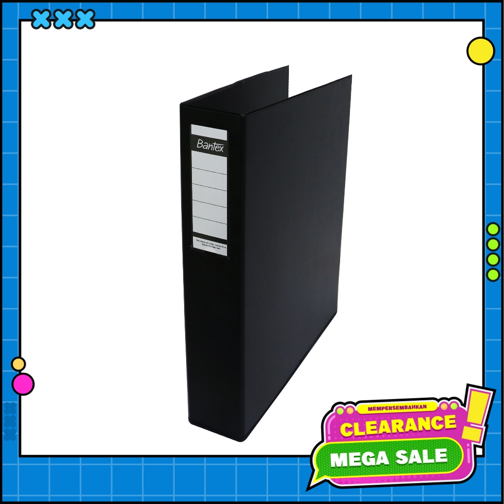 

[BMS Bekasi] Bantex Ring Binder 3 Ring D Lebar 64 mm Warna Black Ukuran A3 - 8163 10