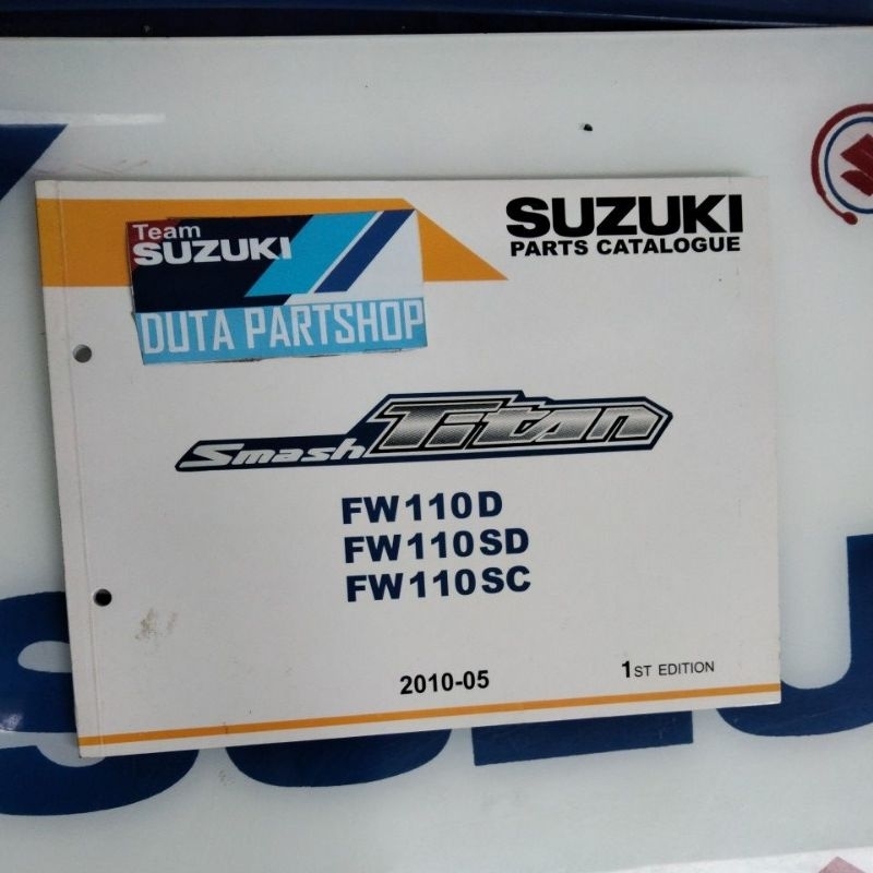 buku katalog motor suzuki smash Titan original Suzuki asli
