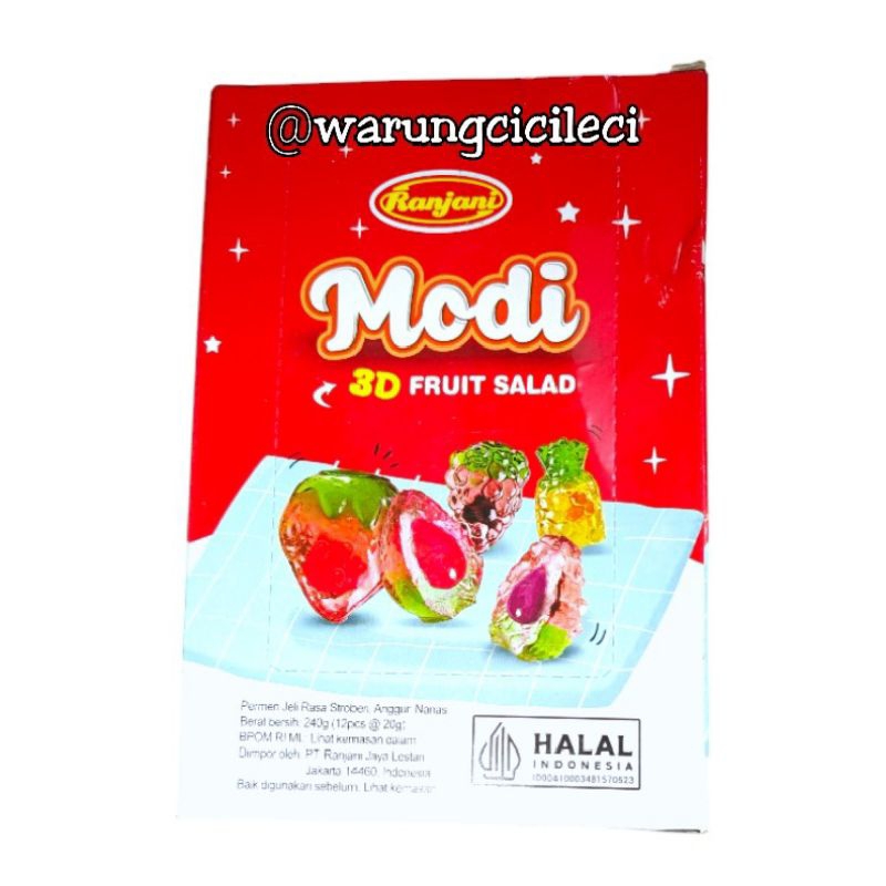 

PERMEN MODI 3D FRUIT SALAD - RANJANI 20g x 12pcs ( 1 BOX )