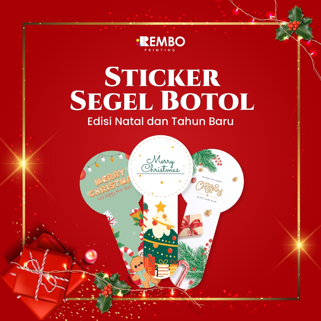 

Sticker Segel Label Spesial Natal Tahun Baru/Stiker Toples Kue Kering/Tutup Botol/Box Dus Packaging/Kemasan Makanan Minuman/Christmas/New Year Custom Cetak Print Murah