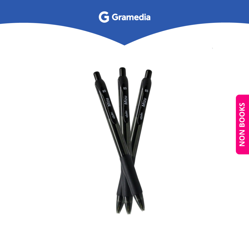 

Gramedia Depok - ESTUDEE MIZU RETRACTABLE PENLV 0.5 BLACK/3 ELV554