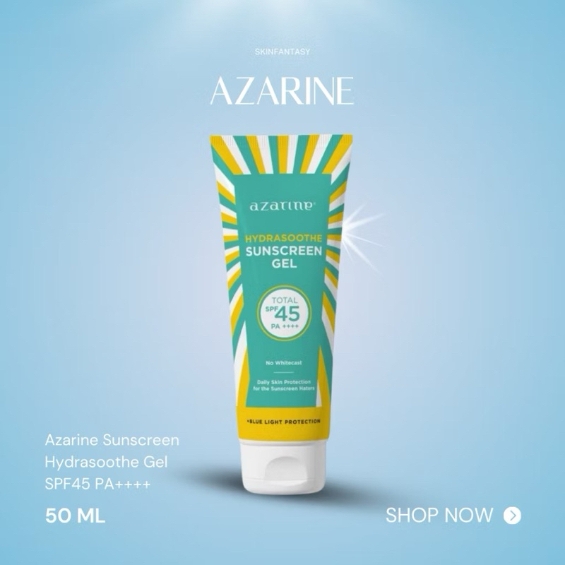 AZARINE HYDRASHOOTHE SUNSCREEN GEL SPF45+++ 50ML| AZARINE SUNSCREEN SPF 45 50ML