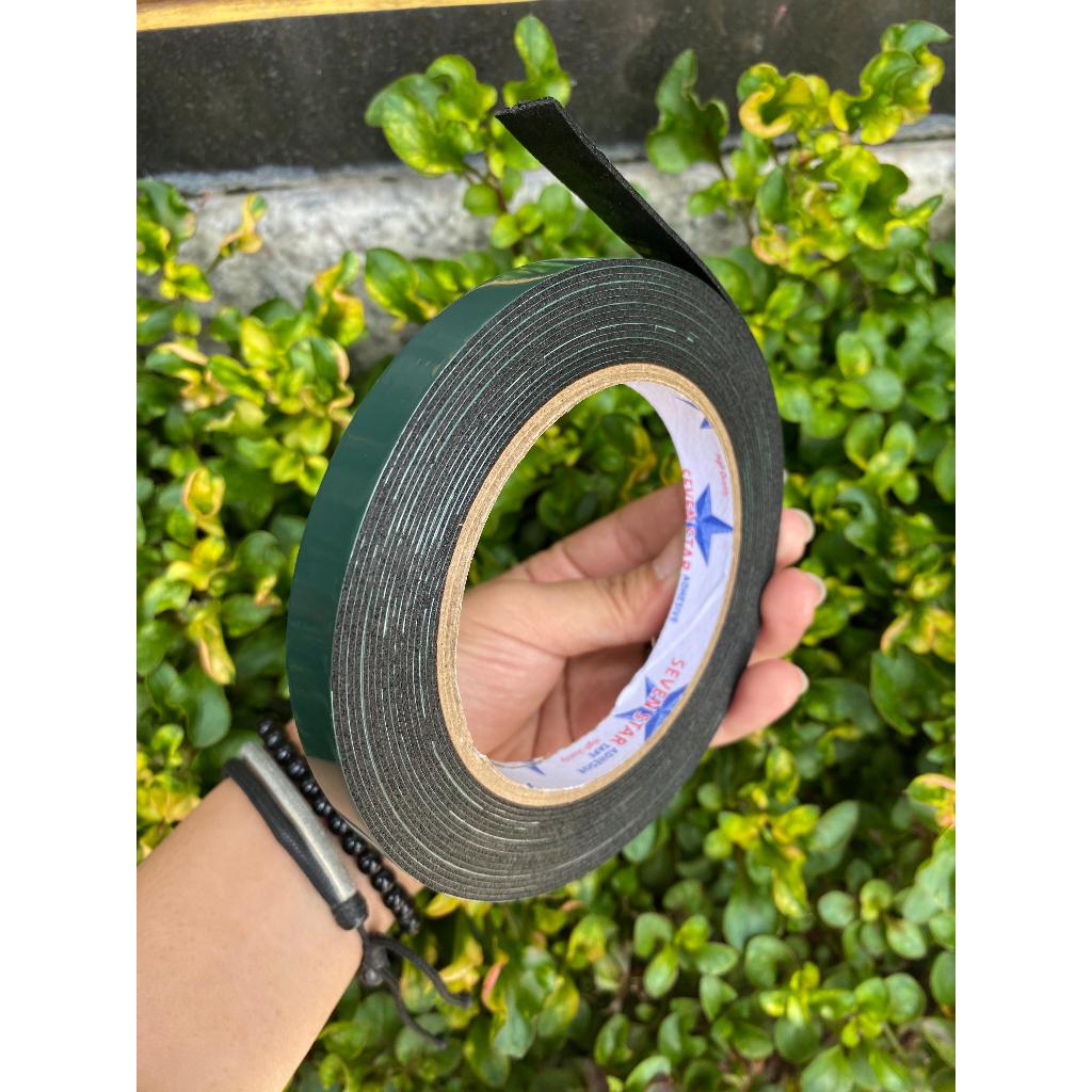 

Double Tape Foam 1 inch x 5 meter 5m Solatip Lakban Busa Hijau 1inchi isolasi bulak balik