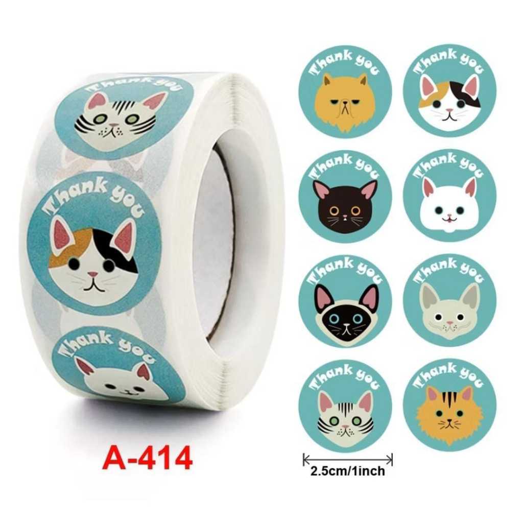 

500 pcs Set Sticker Thank You Cats Tosca (8 styles)