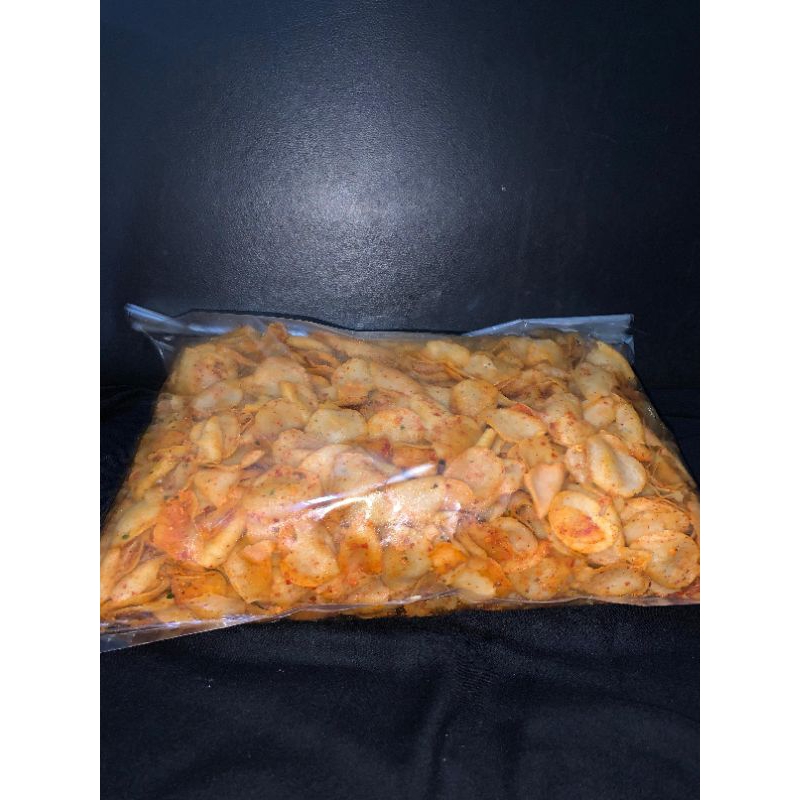 

MORING SHASA 1kg / Moring Pedas / Cimol Kering / Keripik Moring- bumbu jeruk & gurih