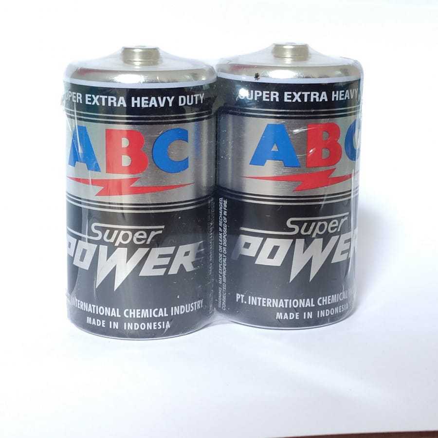 Baterai ABC size C R14- Batre ABC super power Hitam tipe C Sedang