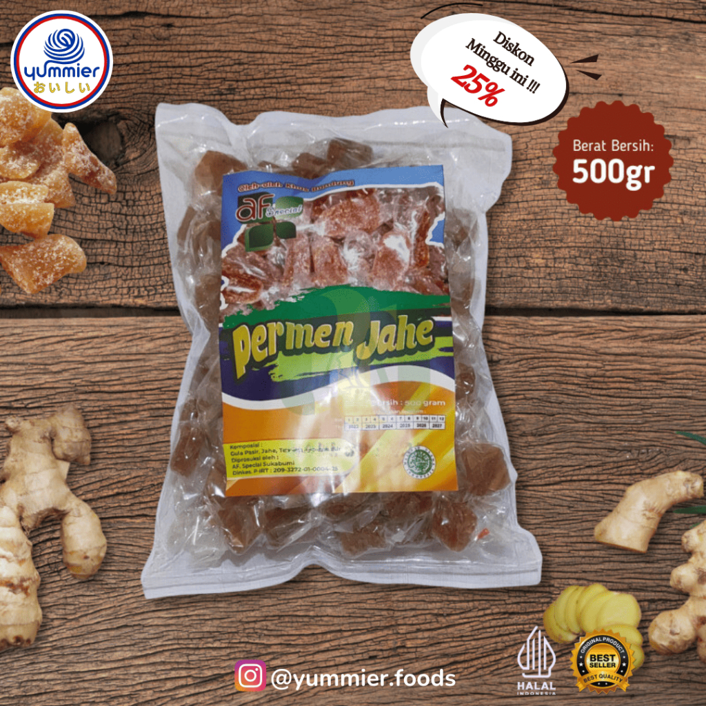 

Permen Jahe Ginger Candy Berkhasiat AF 500 Gram