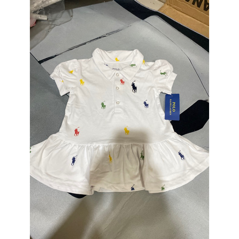 Dress anak Polo Ralph Lauren putih 2 tahun