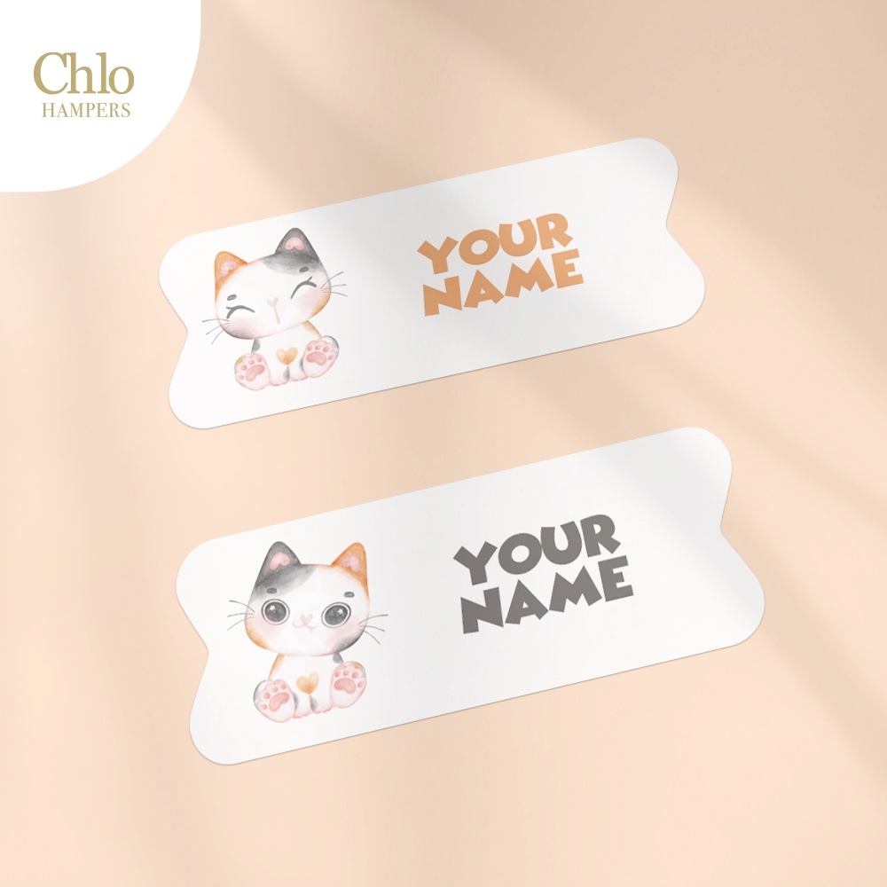 

Stiker Nama Custom Waterproof Cat ( Kitten Kucing )