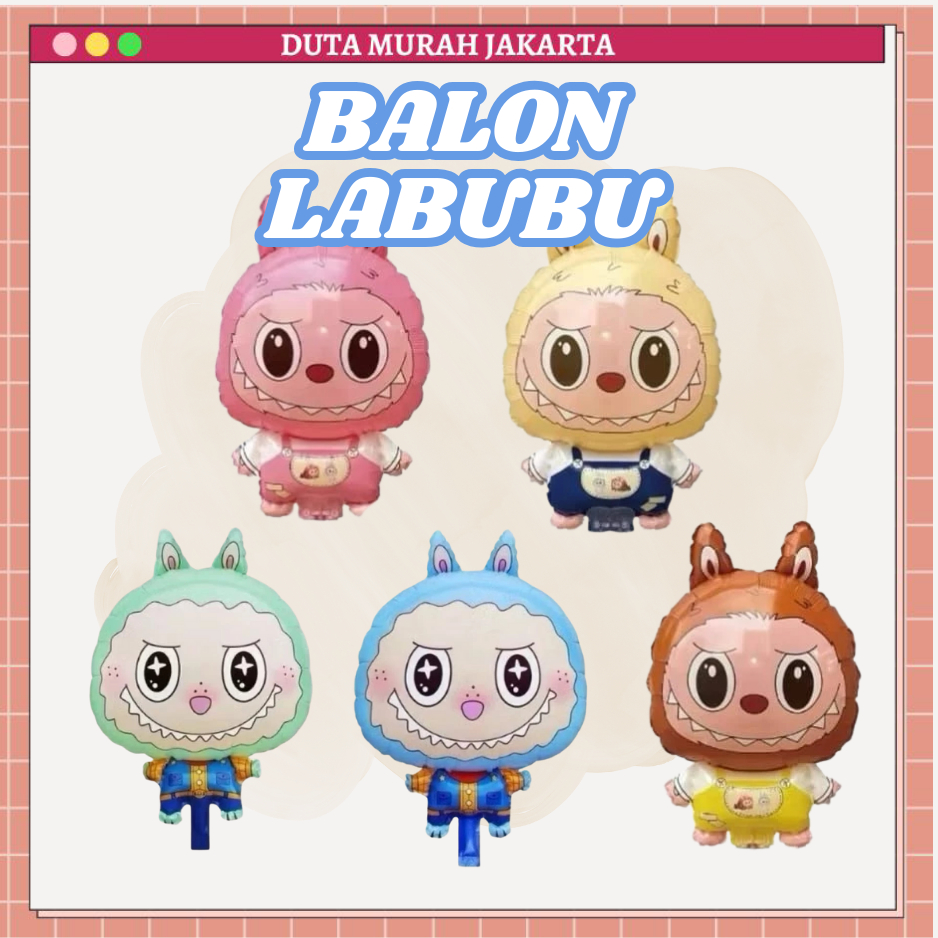 DMJ Balon Karakter Labubu Balon Jumbo Gas Foil Karakter