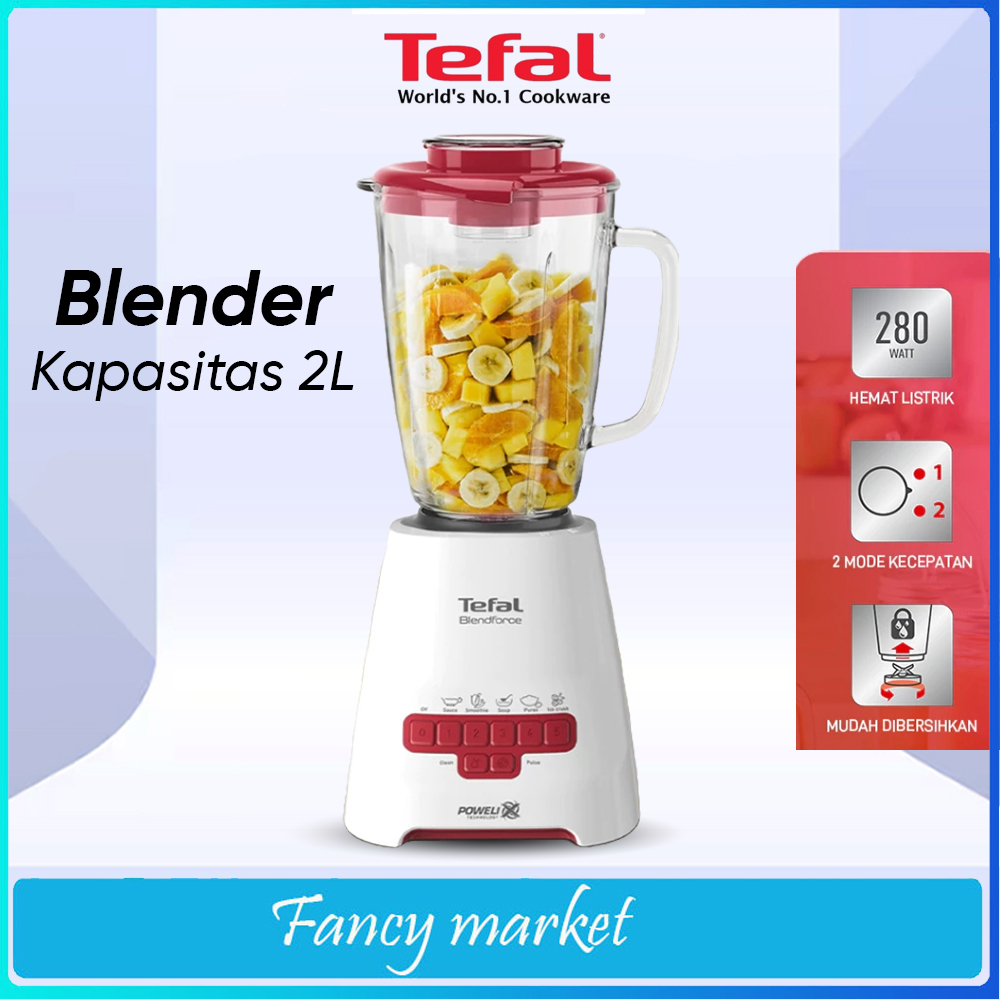 BLENDER PREMIUM TEFAL PIANO BL477 Blender Serbaguna Kapasitas 2 Liter - ORIGINAL TEFAL 100%