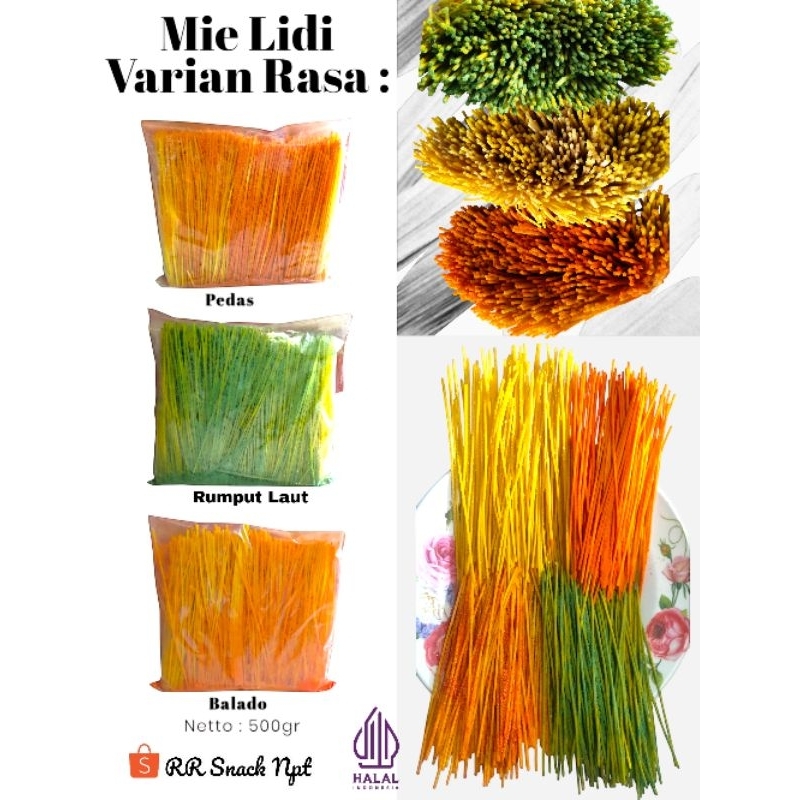 

MIE LIDI VARIAN RASA / CEMILAN INSTAN 500gr