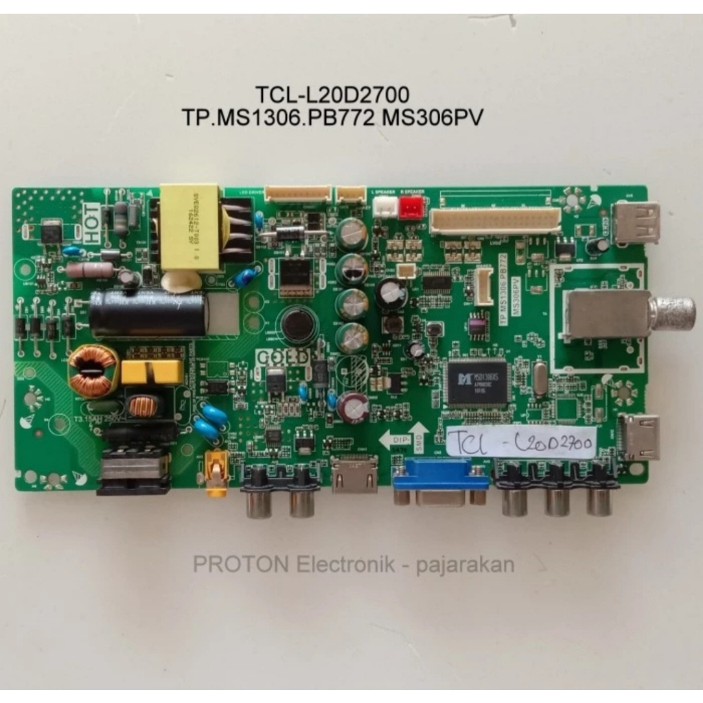 Mainboard LCD TV LED TCL L20D2700 Mesin Matherboard TP.MS1306.PB772 MS306PV LED29B2700 LED29B2710 20