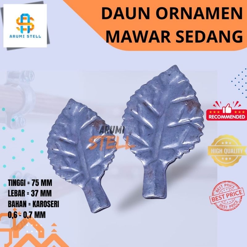 Ornamen Daun Mawar / Daun Mawar Plat Besi/ Ornamen Tralis