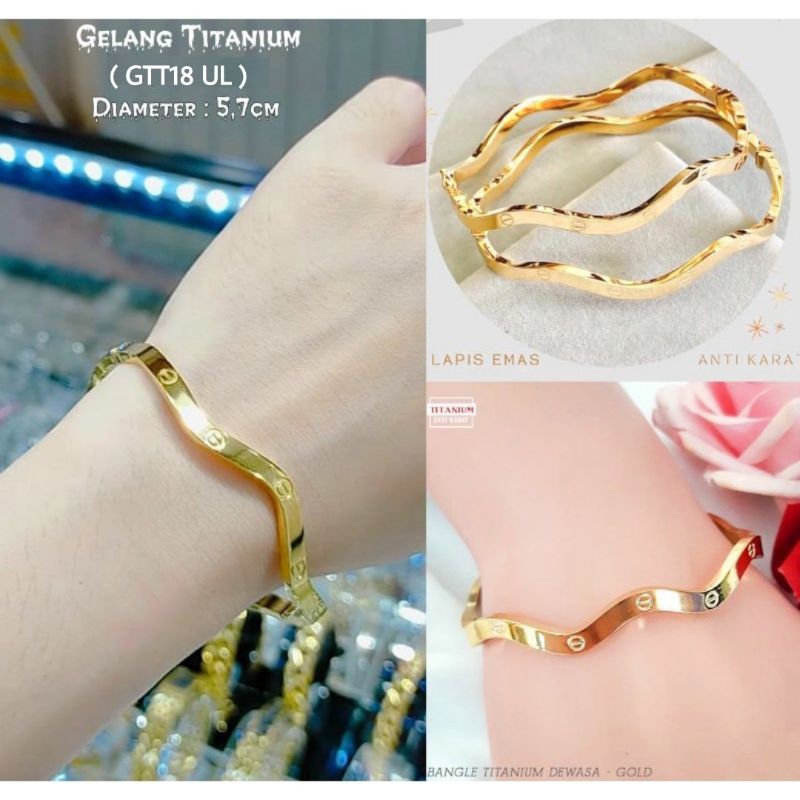 Gelang Cartier Gelombang (Satuan)