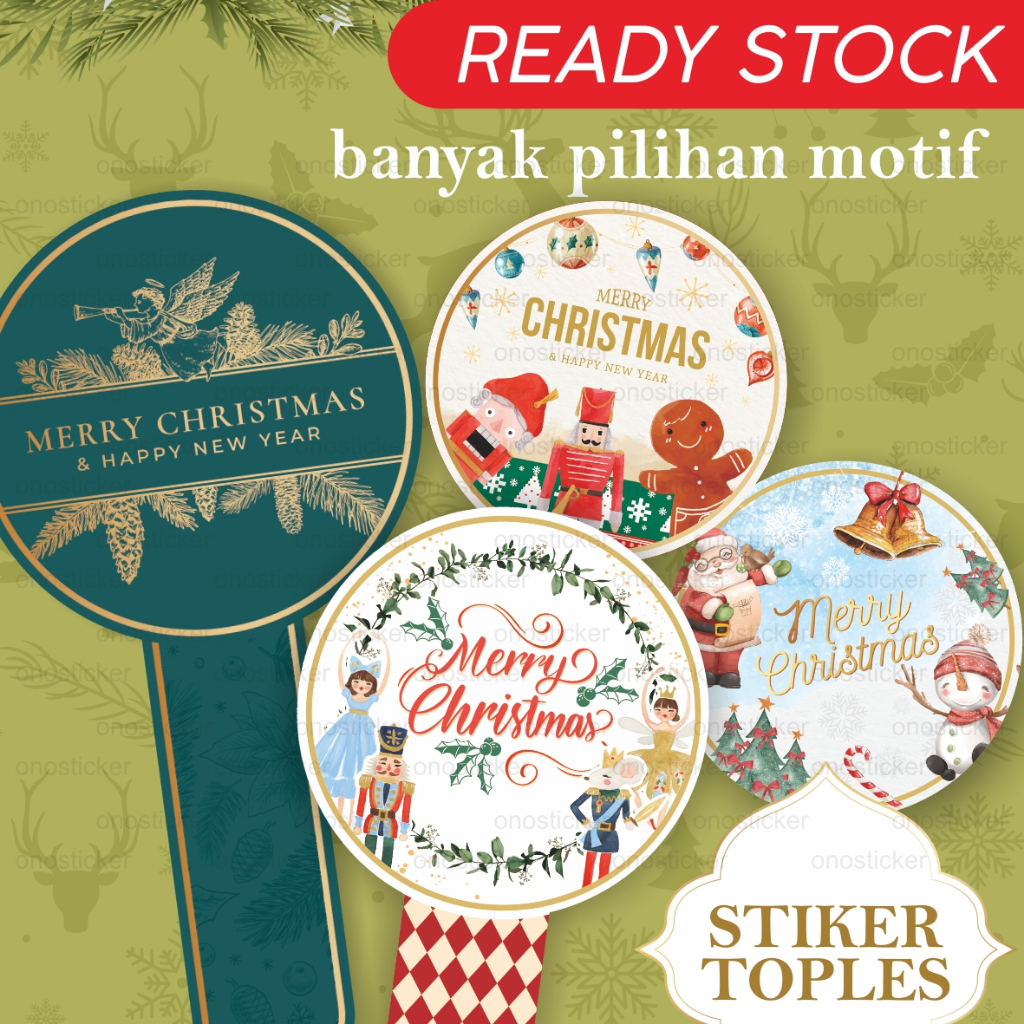 

Stiker Natal | Sticker Christmas | Hampers Toples Kue Kering Readystock