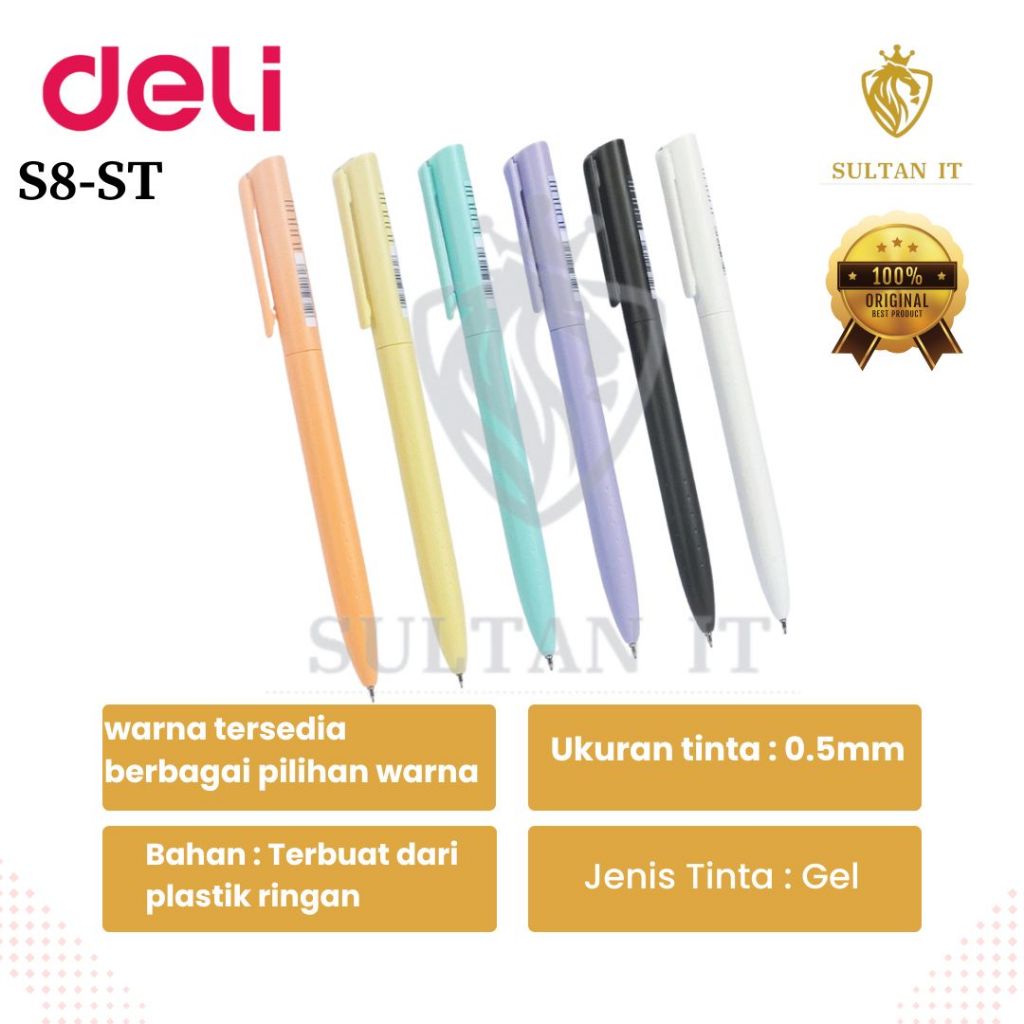 

Deli Pen Gel Tip 0.5 Mm Original