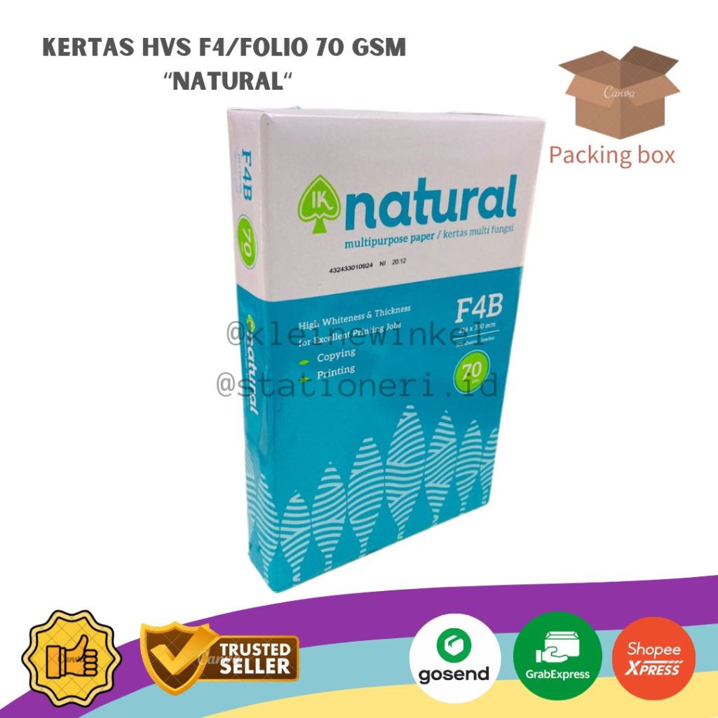 

Kertas HVS Folio Natural F4B 70 gram