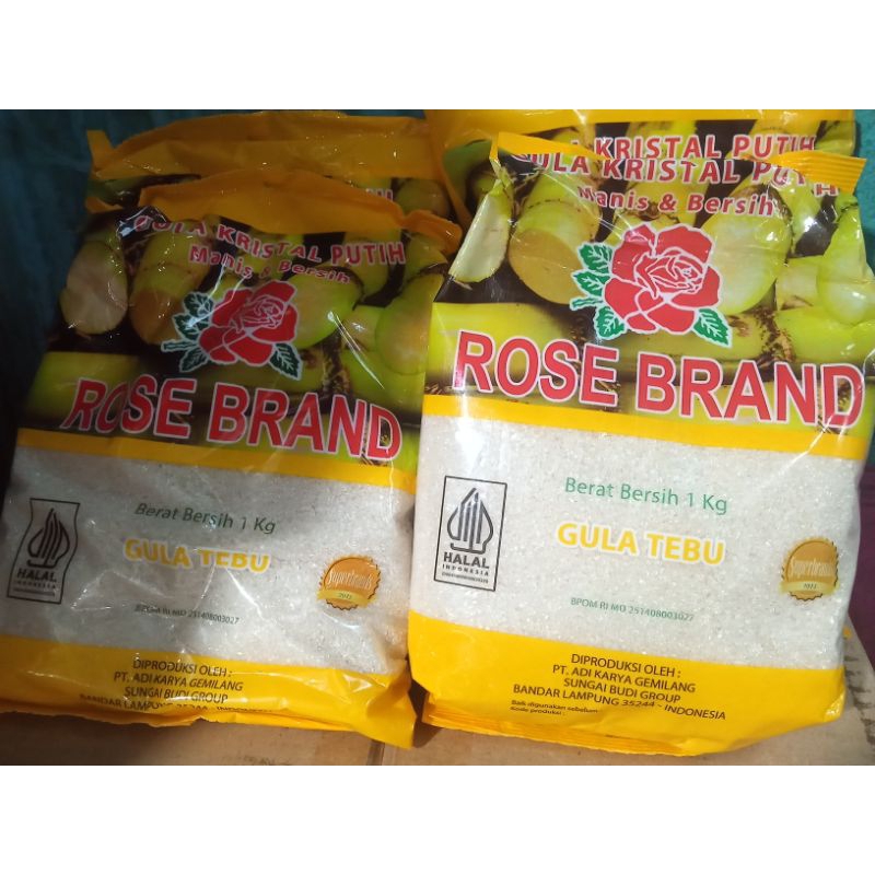 

PROMO..!! PAKET 2KG GULA PASIR KEMASAN 1KG(ROSE BRAND,ROSE BRAND TEBU ( KUNING) , MADU,KEBON AGUNG).