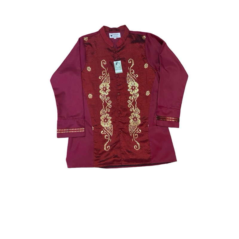 Tunik Songket Silungkang Kombinasi Katun Toyobo