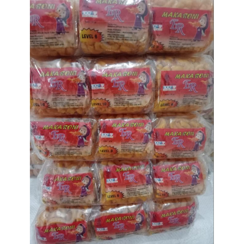 

Makaroni ER Pedas Gurih Level 1/10 Isi 24Pcs Paket Komplit