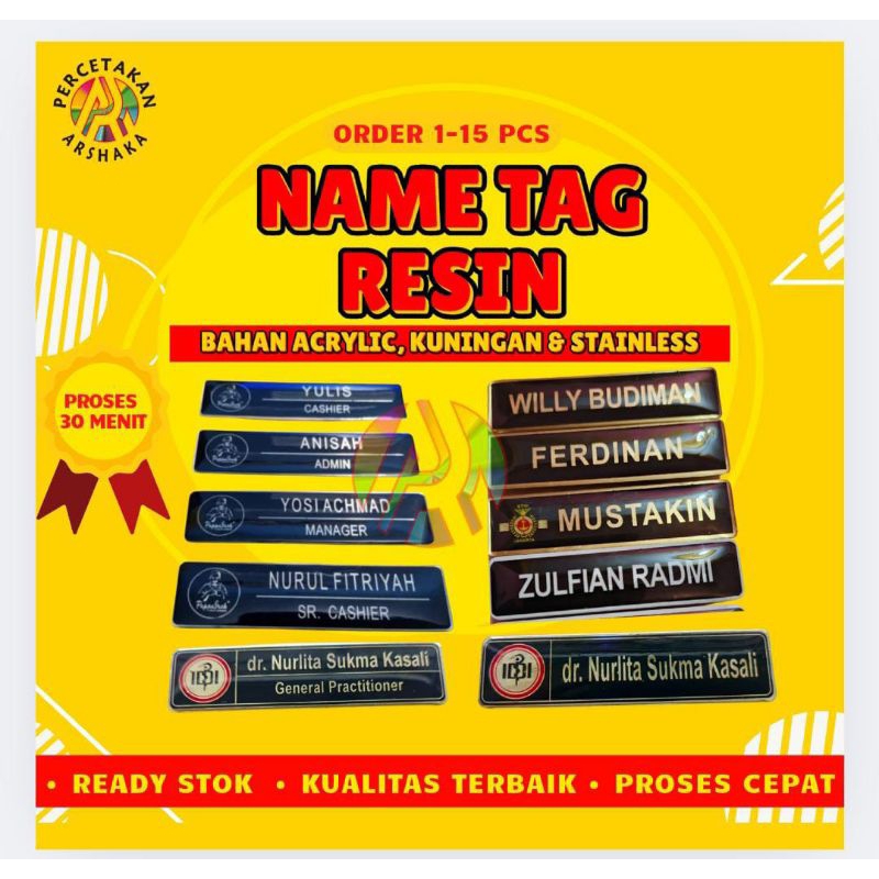 

Nametag / Name Tag / Nama Dada / Papan Nama Custom