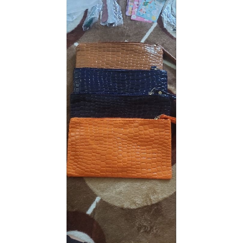 pouch/dompet bahan croco