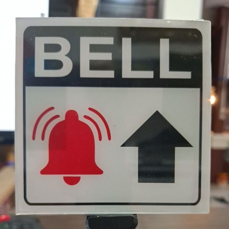 

Akrilik Petunjuk Bell, Sticker Vinyl.