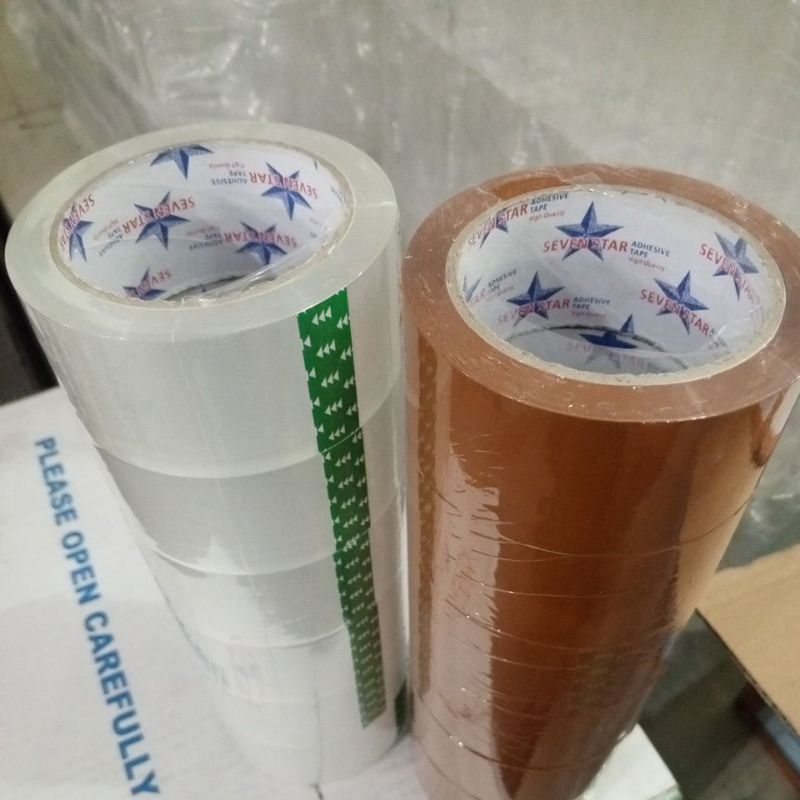 

Lakban solasi Tape Besar Asli 90 yard 48 mm 45 mic Bening / Coklat