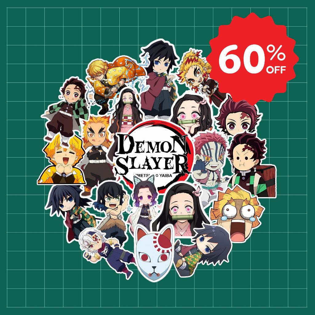 

▶ Sticker Demon Slayer Kimetsu no Yaiba Anti Air Stiker Casing HP | Laptop | Buku | Thumblr