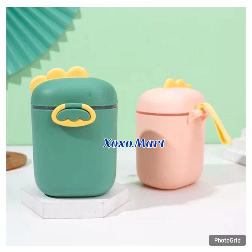 Tempat Susu Bubuk Bayi Model Dino / Tempat Susu Bubuk Travelling / Kotak Penyimpanan Susu / Containe